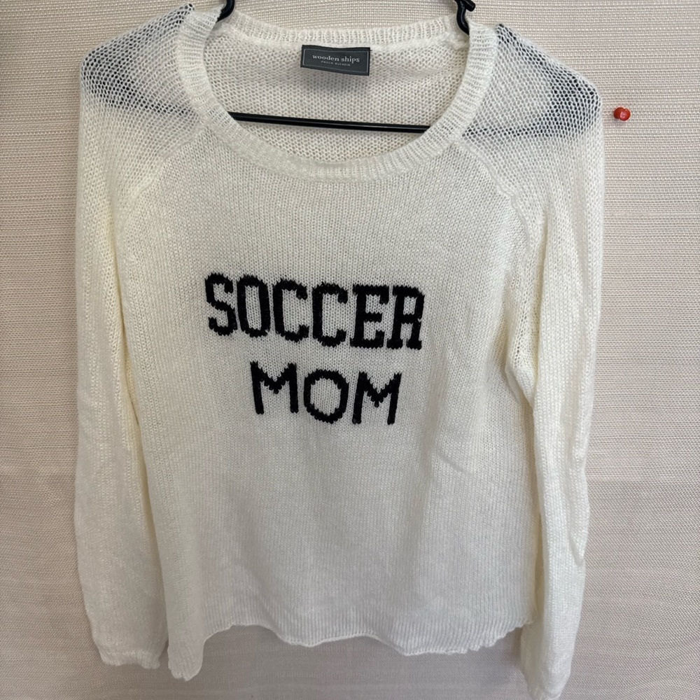 Wooden Ships White 'Soccer Mom' Sweater